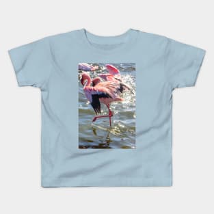 Namibia. Walvis Bay. Flamingos. Kids T-Shirt